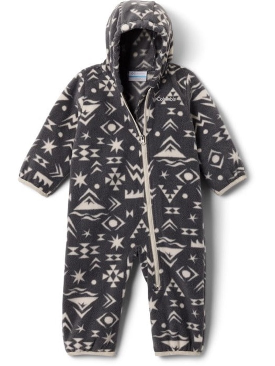 Columbia Other - Columbia Gray & Cream Hooded Fleece One-Piece Bunting EUC